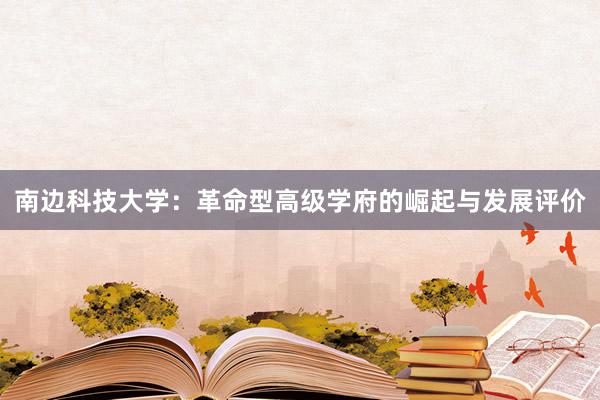 南边科技大学：革命型高级学府的崛起与发展评价